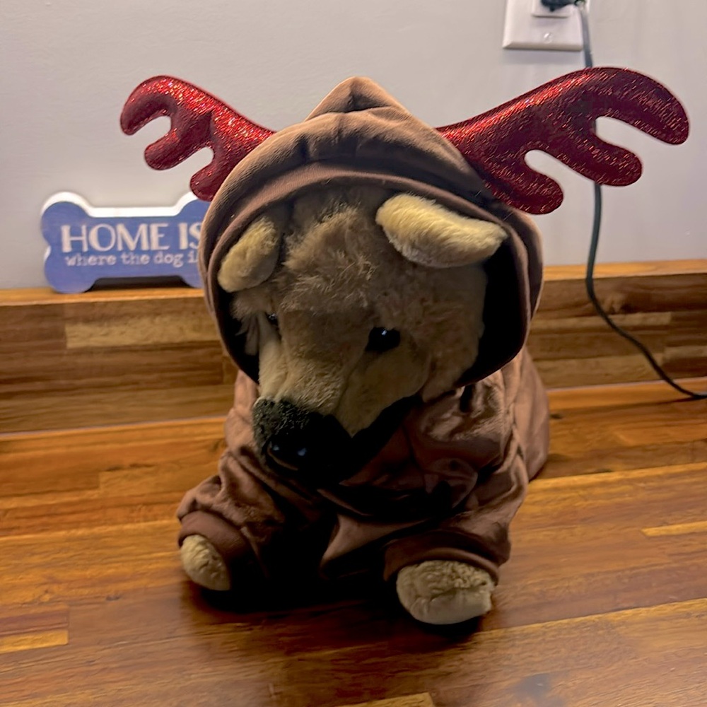 Reindeer costume for dog. Size L (Selling only costume)